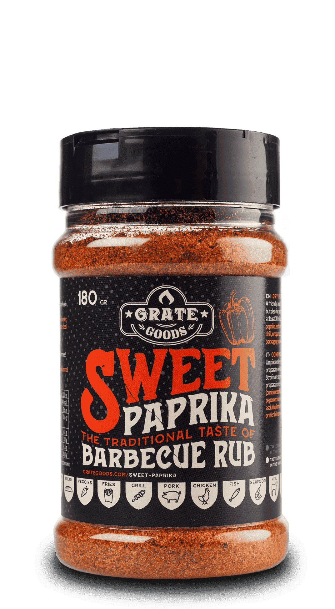 Rub Sweet Paprika Grate Goods Meaters